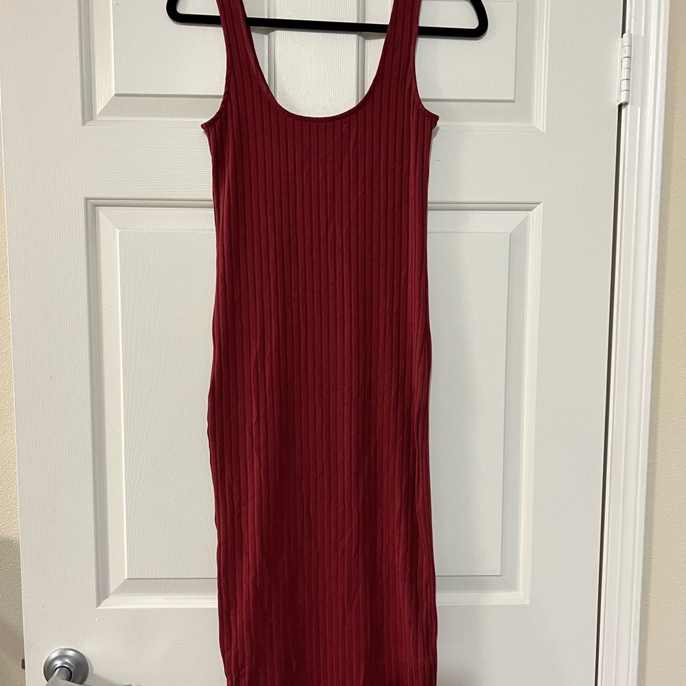 Forever 21 Wine Color Tank Midi Dress